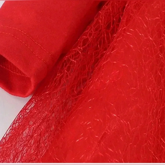 Wennikids Red Flower Girl Christening Birthday Party Dress 9 months 16-18 lbs - Picture 3 of 11